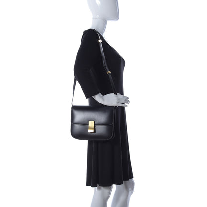 Celine Box Calfskin Medium Classic Box Flap Bag Black 2 of 15