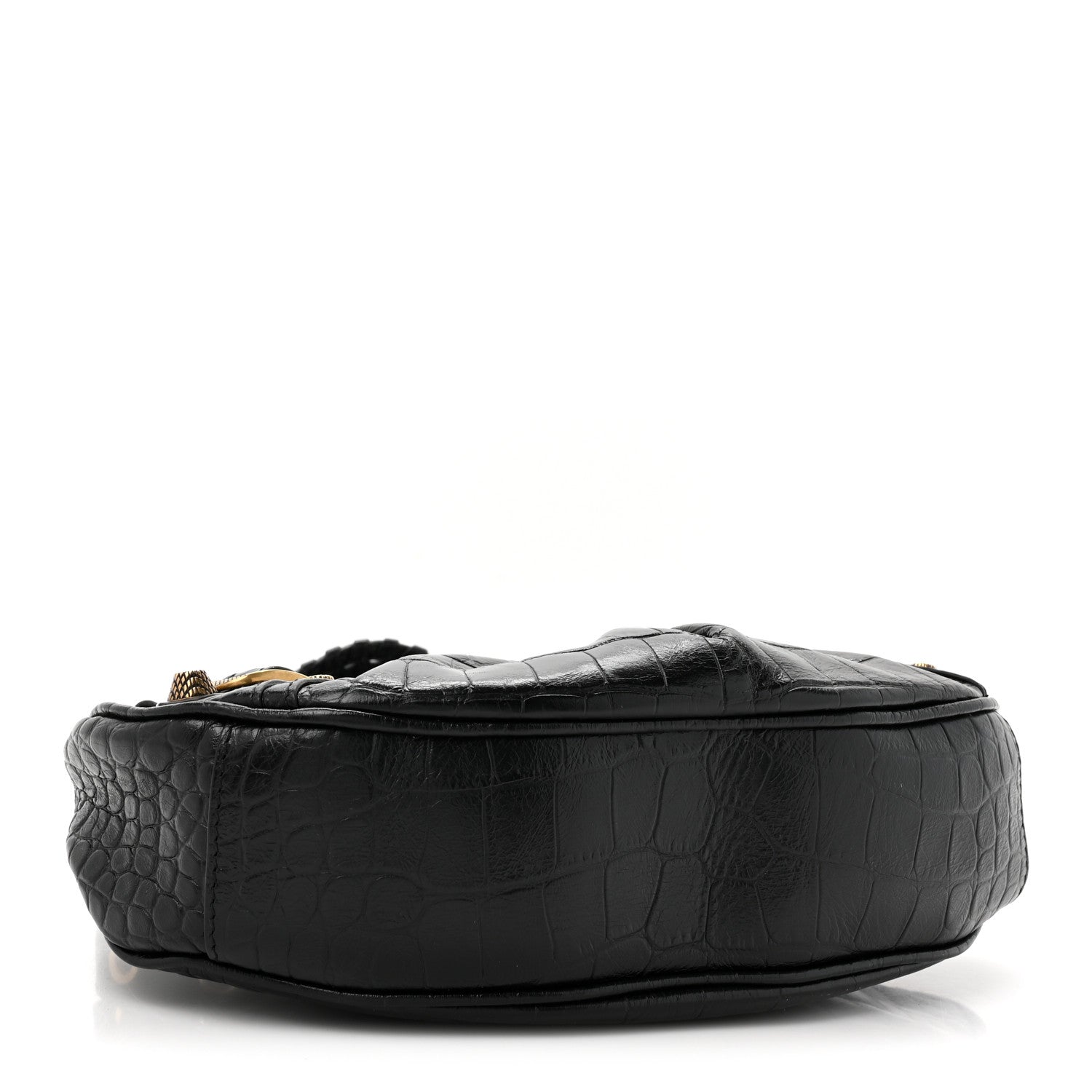 Balenciaga Extra Supple Calfskin Crocodile Embossed Le Cagole Shoulder Bag XS Black 4 of 13