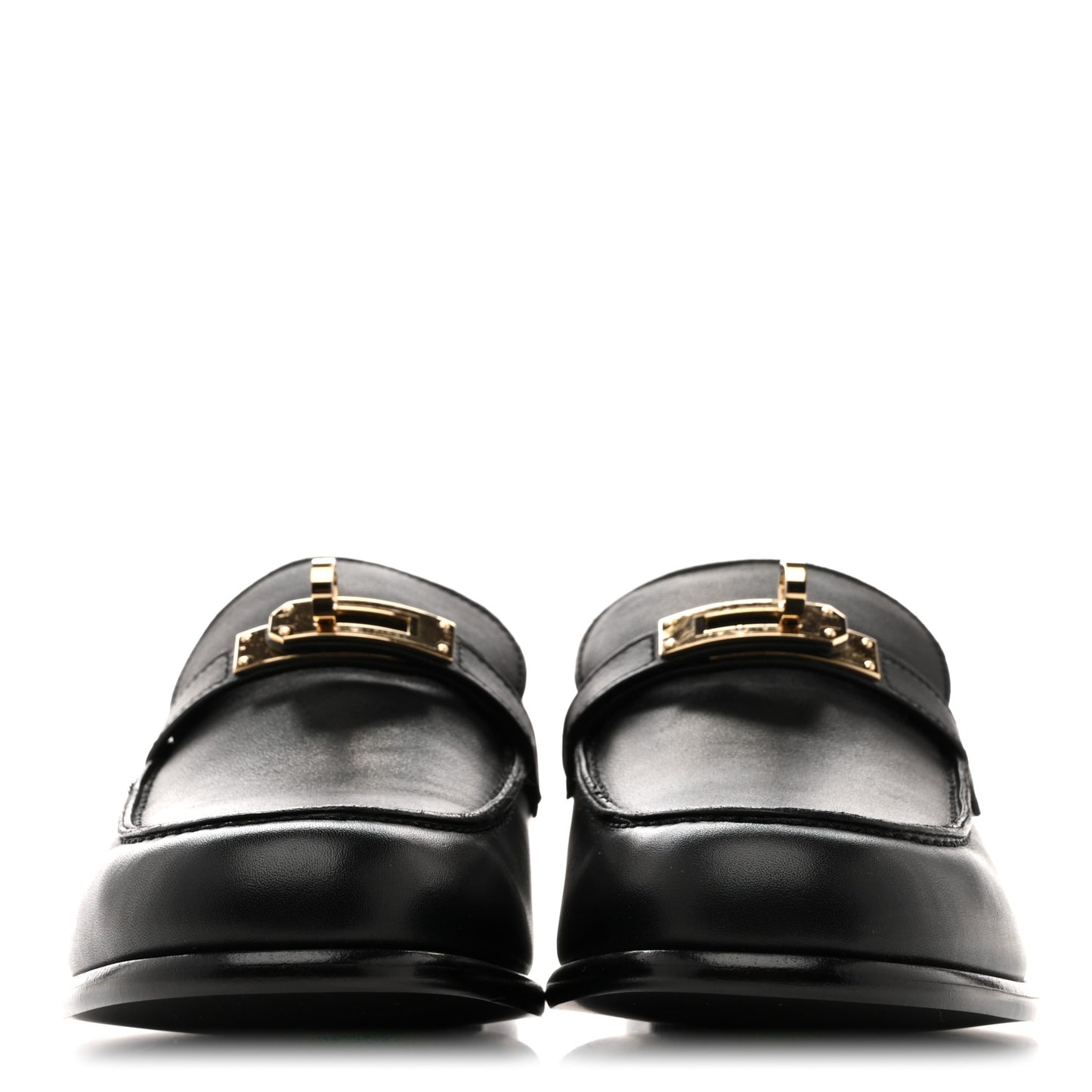 Calfskin Womens Destin Loafers 38.5 Black