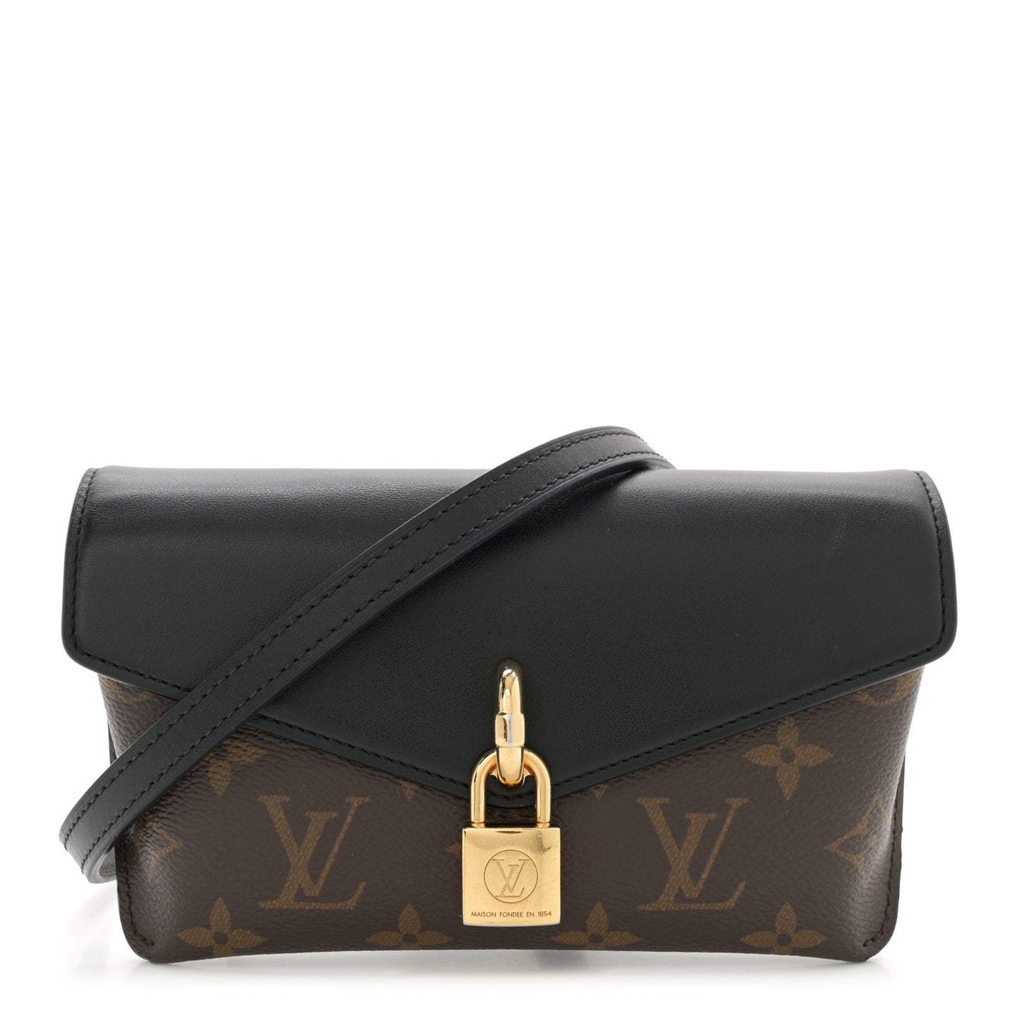 Monogram Padlock On Strap Black