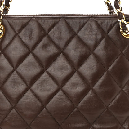Chanel Lambskin Quilted Shoulder Bag Brown 7 of 10