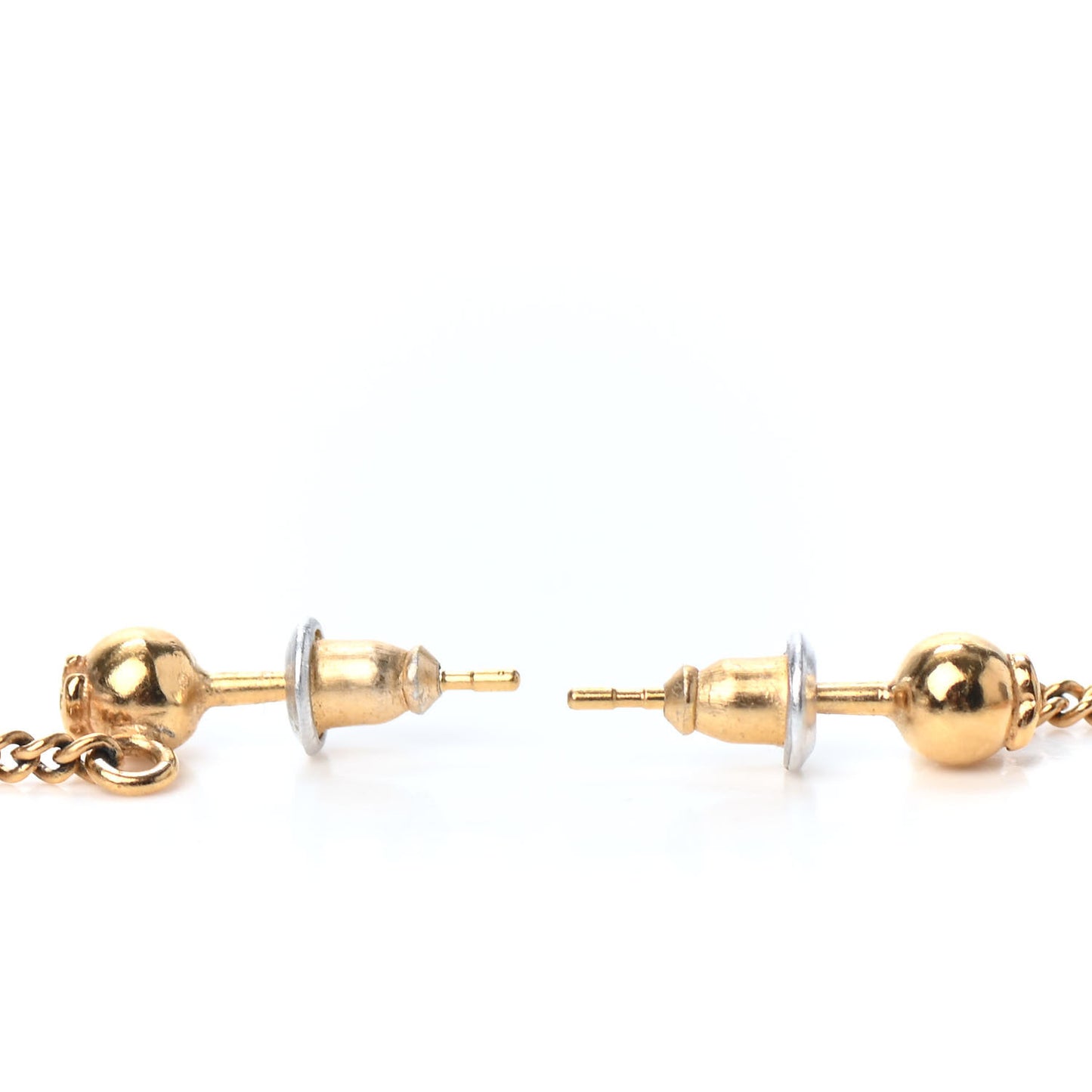 CC Drop Earrings Matte Gold