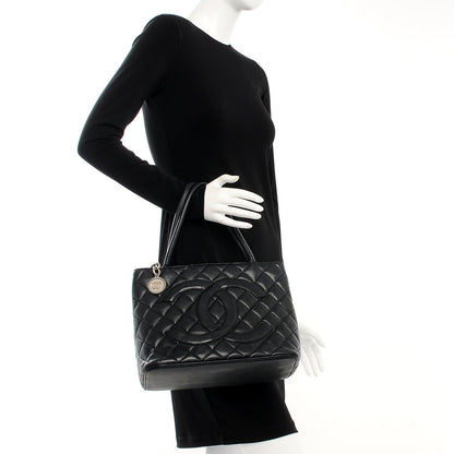 Chanel Caviar Quilted Medallion Tote Black 2 of 8