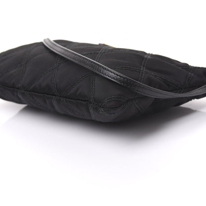 Prada Tessuto Nylon Quilted Pochette Bag Black 6 of 8