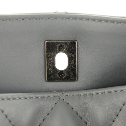 Chanel Calfskin Quilted Small Shopping In Chains Tote Light Grey 6 of 8