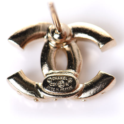 Chanel Crystal CC Earrings Gold 4 of 5