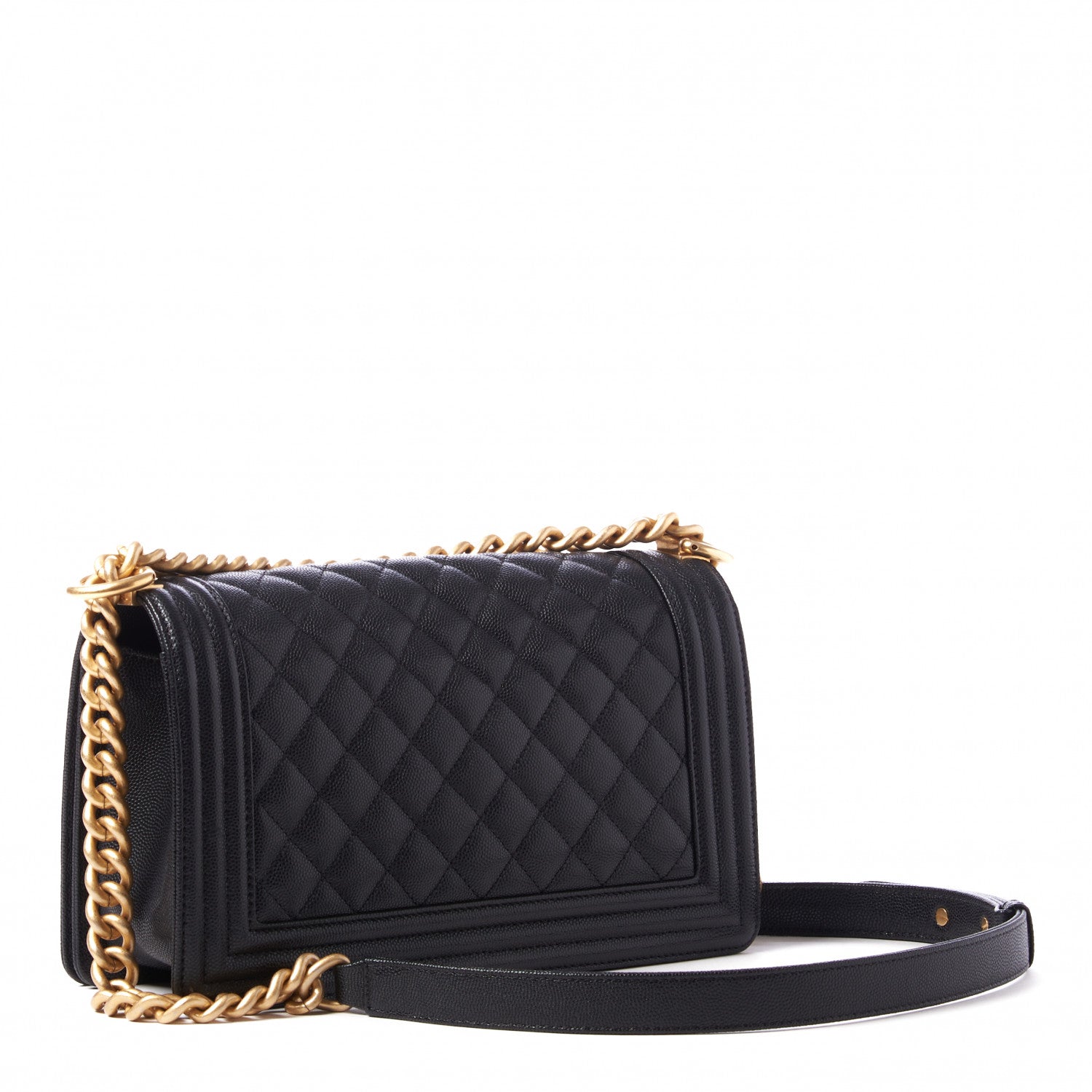 Chanel Caviar Quilted Medium Boy Flap Black 2 of 9