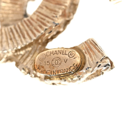 Chanel Enamel CC Baroque Earrings Light Gold 3 of 4