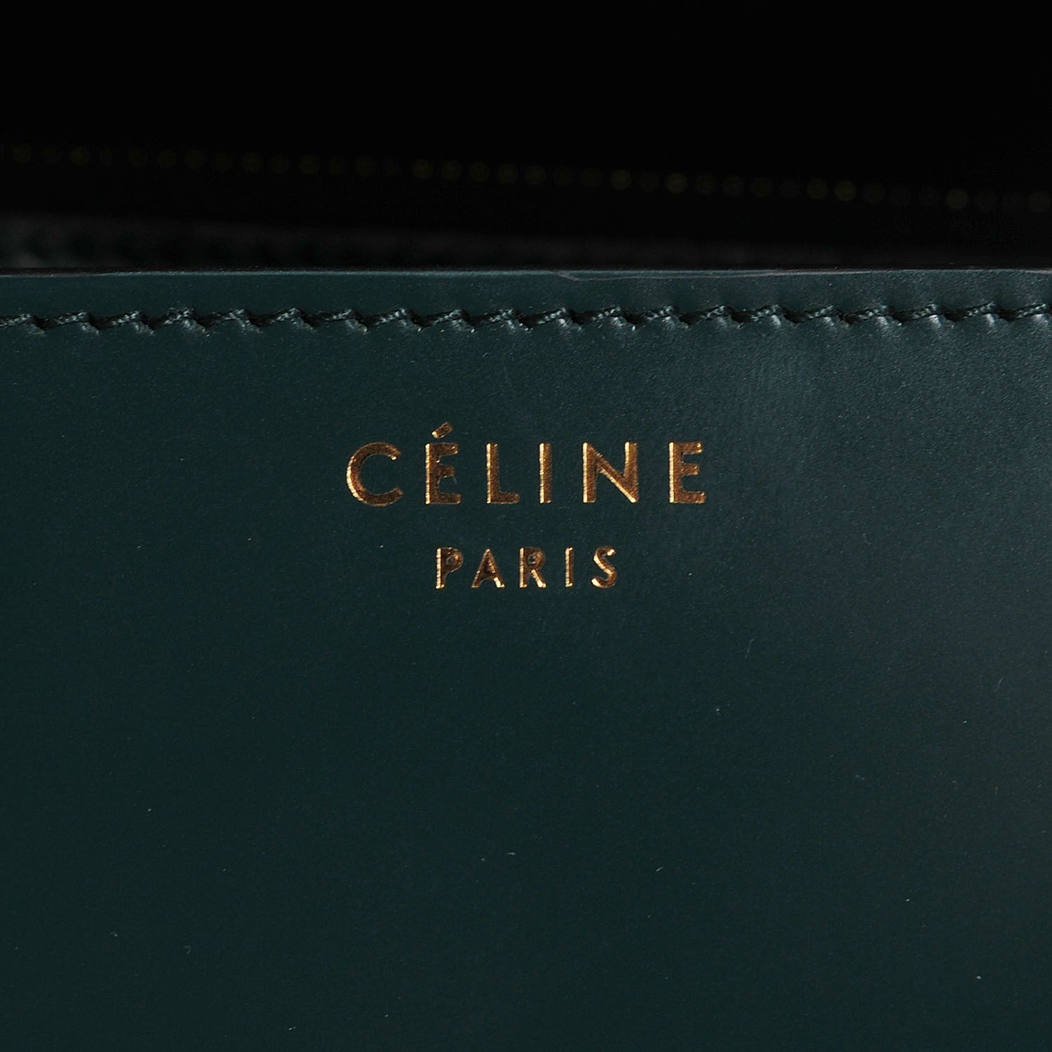 Celine Spazzolato Calfskin Classic Box Medium Flap Bag Dark Green 5 of 10