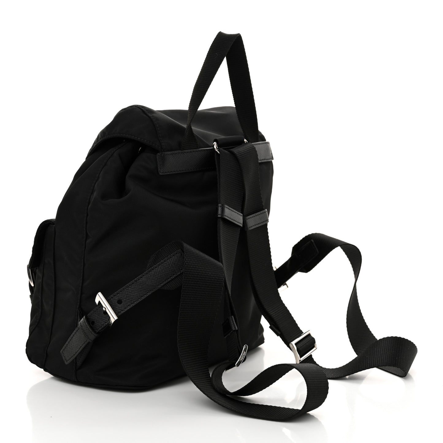 Tessuto Nylon Saffiano Small Backpack Black