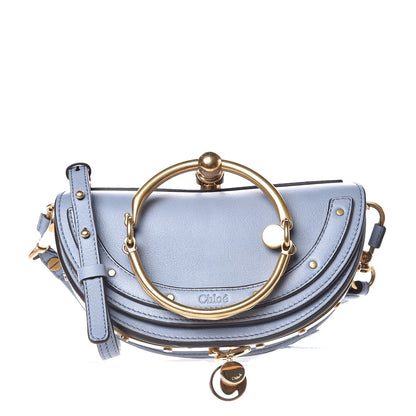 Chloe Calfskin Small Nile Bracelet Minaudiere Bag Washed Blue 1 of 8