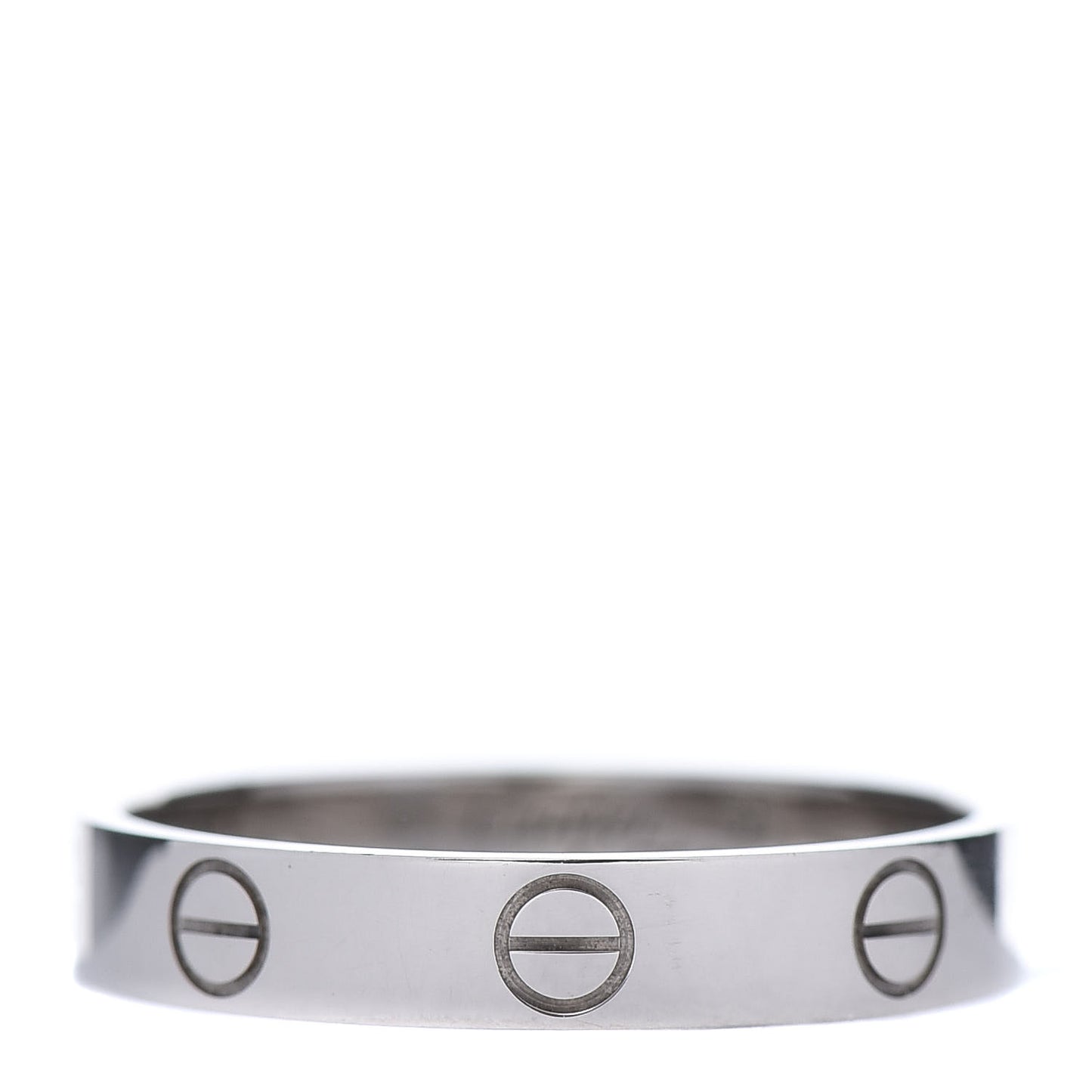18K White Gold 3.5mm LOVE Wedding Band Ring 56 7.5