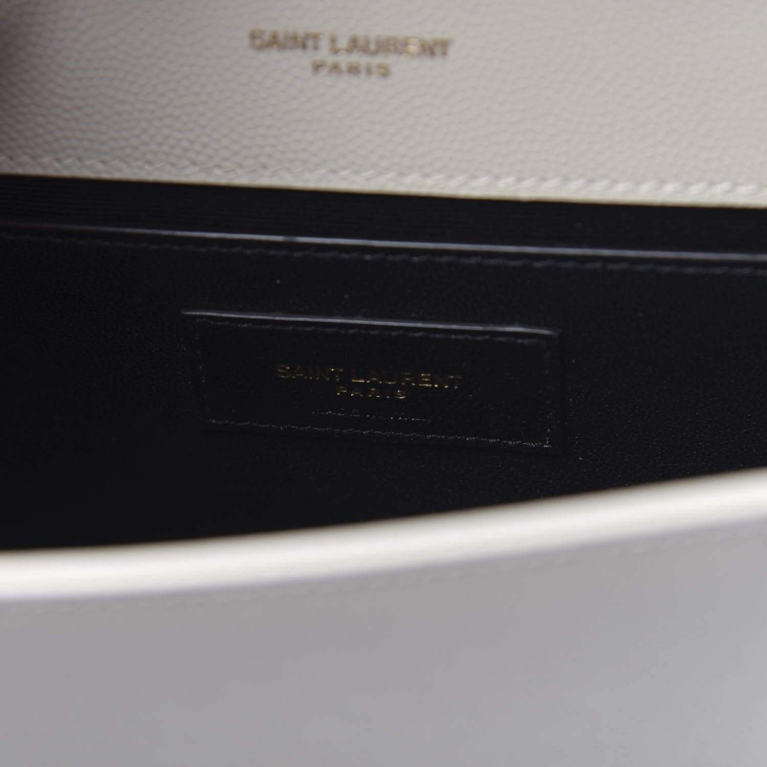 Saint Laurent Grain De Poudre Small Classic Monogram Kate Tassel Satchel Blanc Vintage 6 of 9