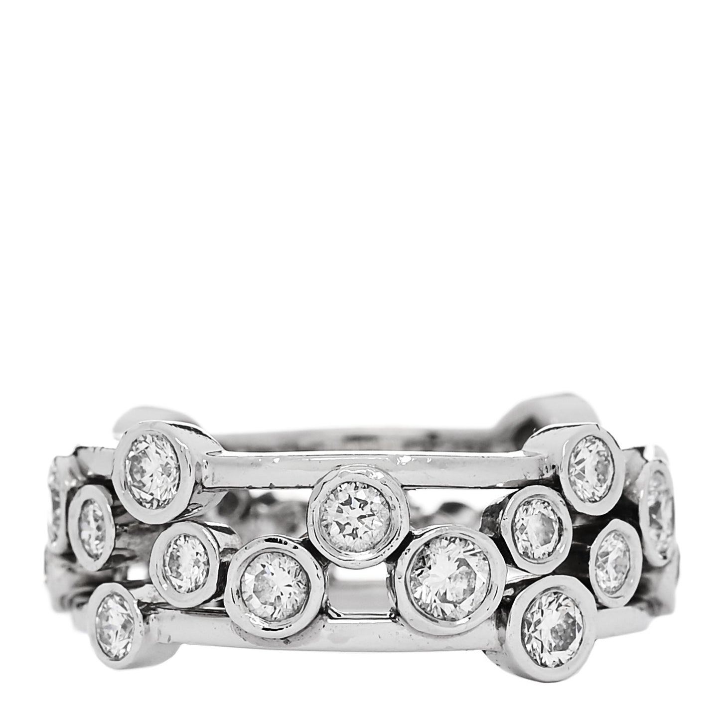Platinum Diamond Bubble Band Ring 48 4.5