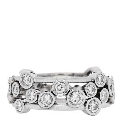 Tiffany Platinum Diamond Bubble Band Ring 48 4.5 3 of 5