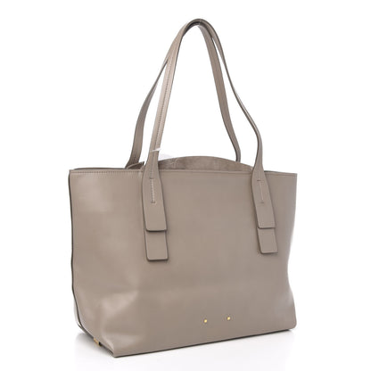 Chloe Shiny Calfskin Suede Medium C Zipped Tote Motty Grey 3 of 9