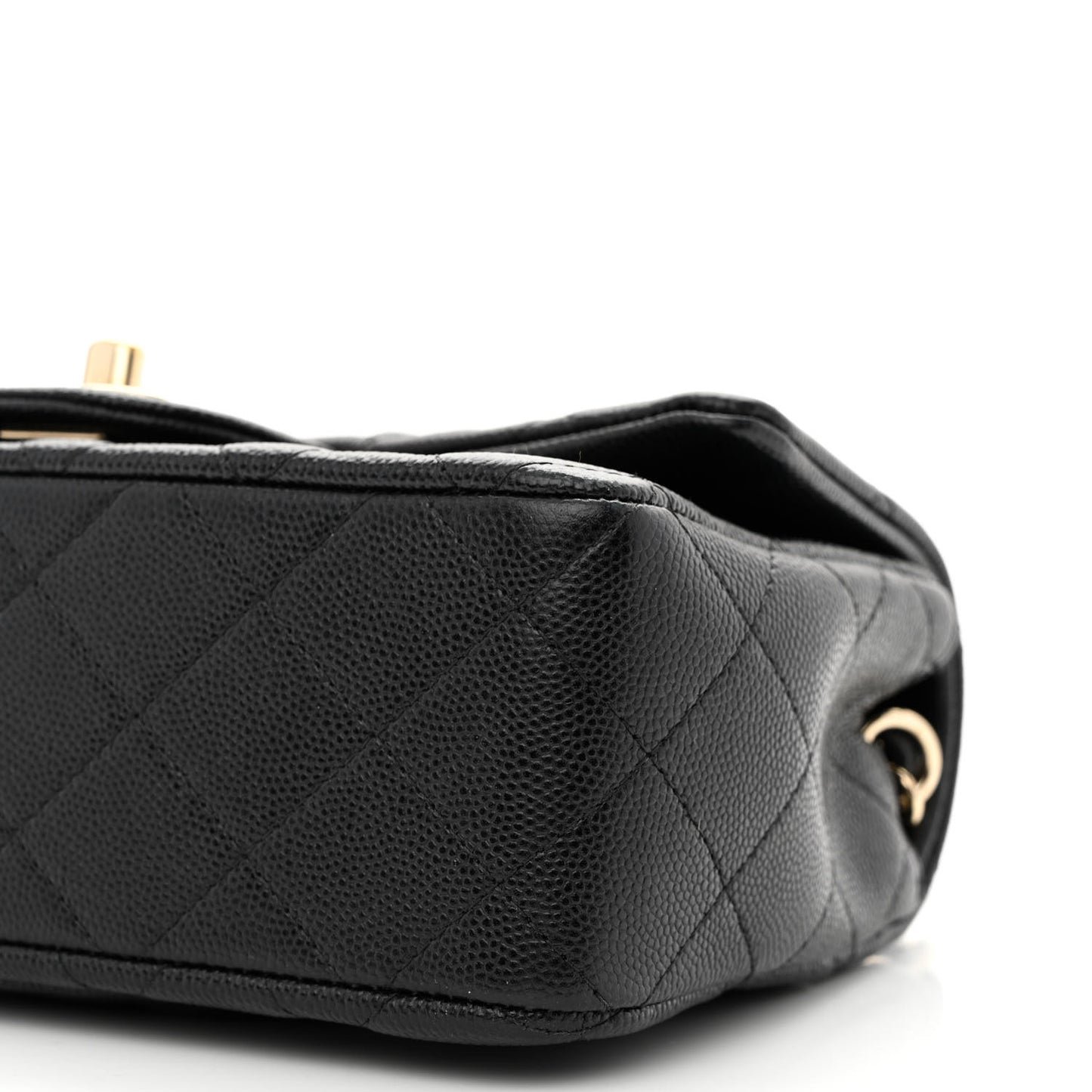 Caviar Quilted Mini Rectangular Flap Black