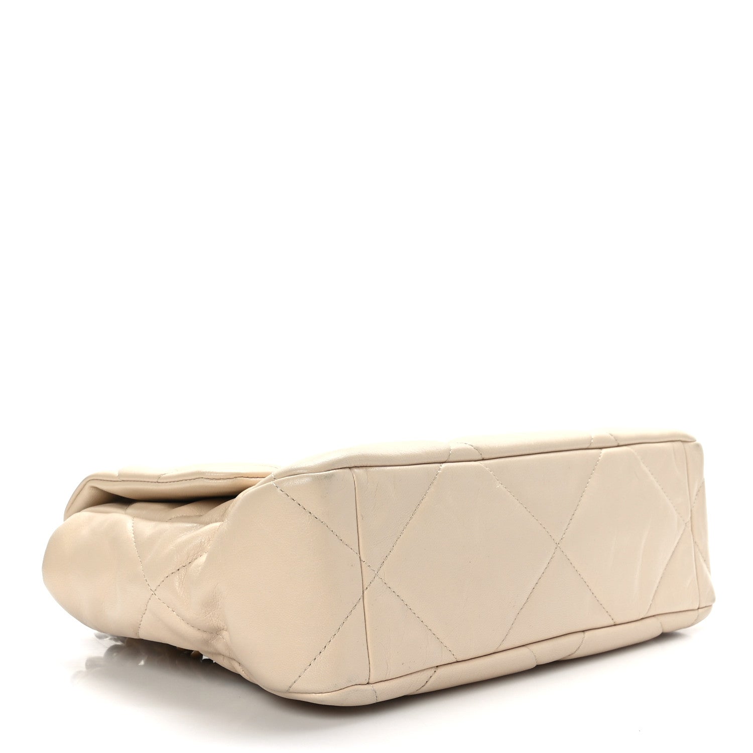 Chanel Lambskin Quilted Large Chanel 19 Flap Light Beige 4 of 10