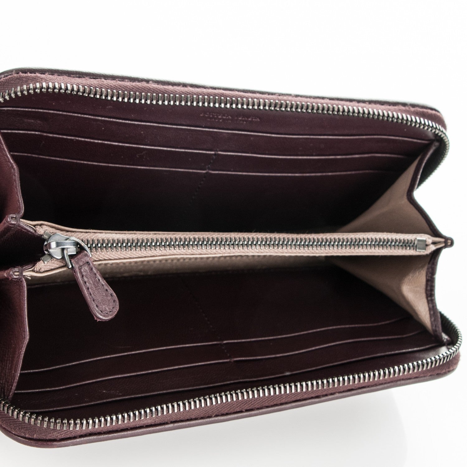 Bottega Veneta Nappa Intrecciato Zip Around Wallet Aubergine 5 of 9