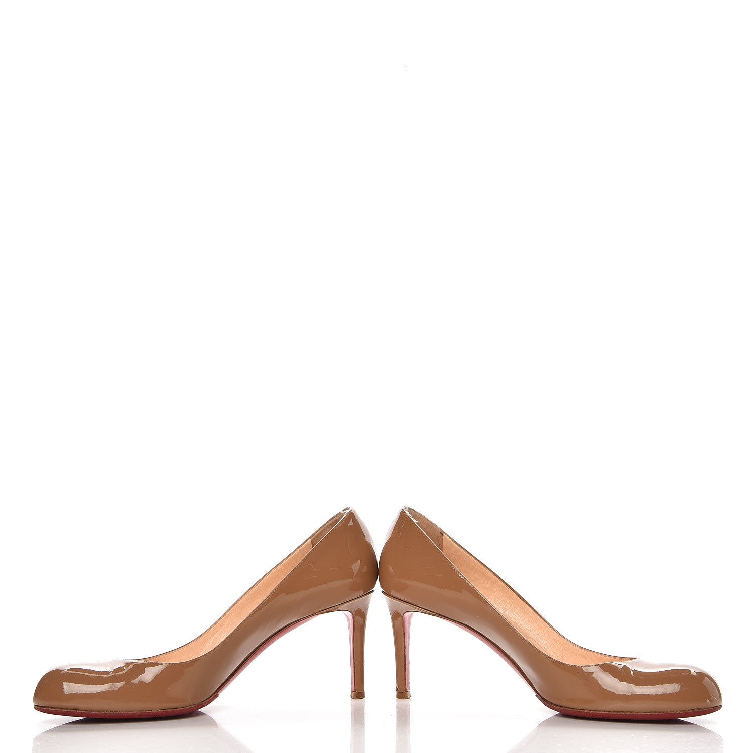 Christian Louboutin Patent Calfskin Simple 85 Pumps 40.5 Camel 6 of 12