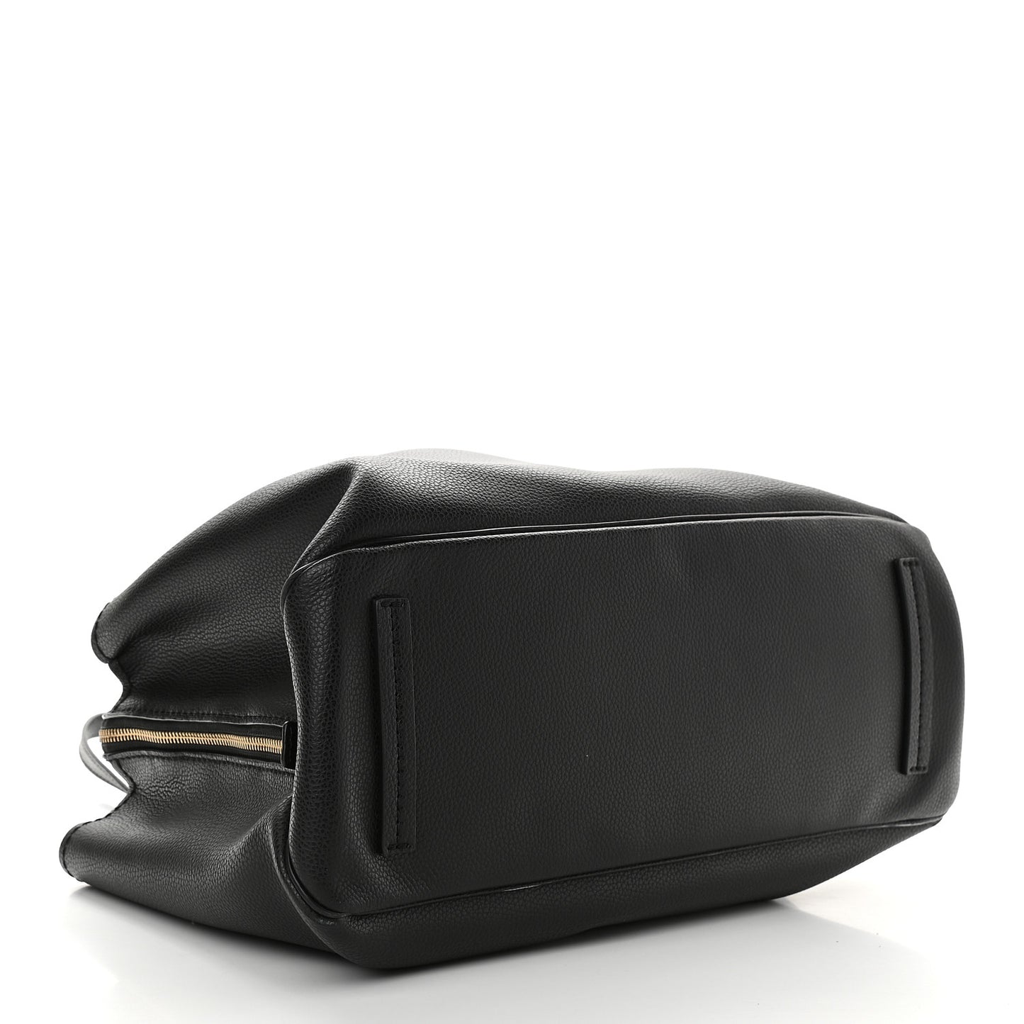 Pebbled Calfskin Editor Shopping Tote Black