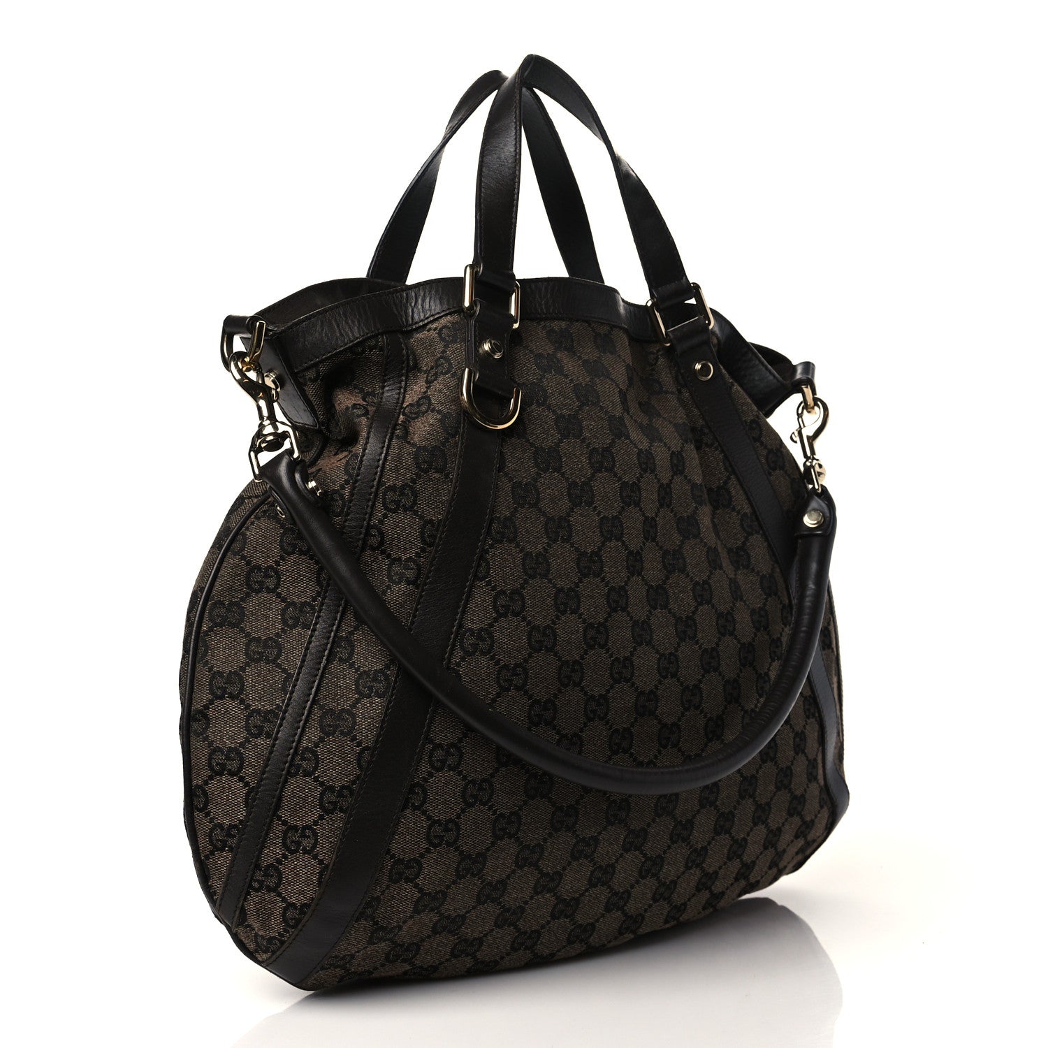 Gucci Monogram Medium Abbey Convertible Tote Dark Brown 3 of 14