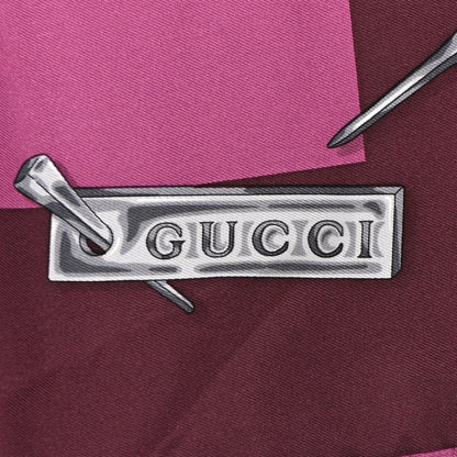 Gucci Silk Twill Horsebit Square Scarf Purple 2 of 8