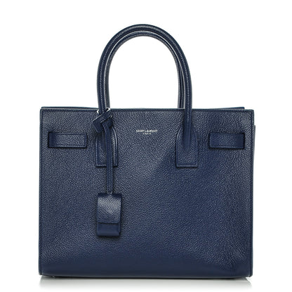 Saint Laurent Grained Calfskin Baby Sac De Jour Marine 1 of 6
