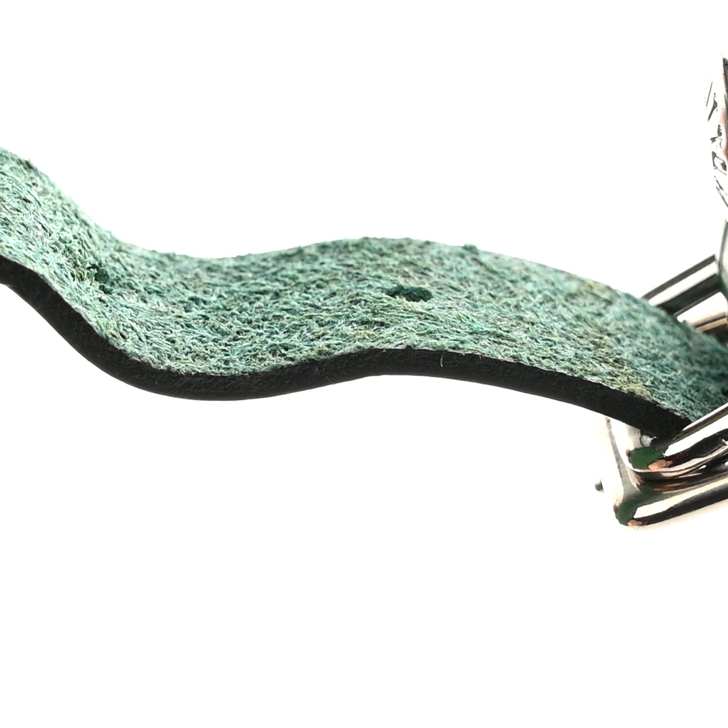 Calfskin Luggage Tag Green