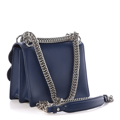 Fendi Calfskin Crystal Studded Small Kan I Shoulder Bag Blueberry Multicolor 3 of 10