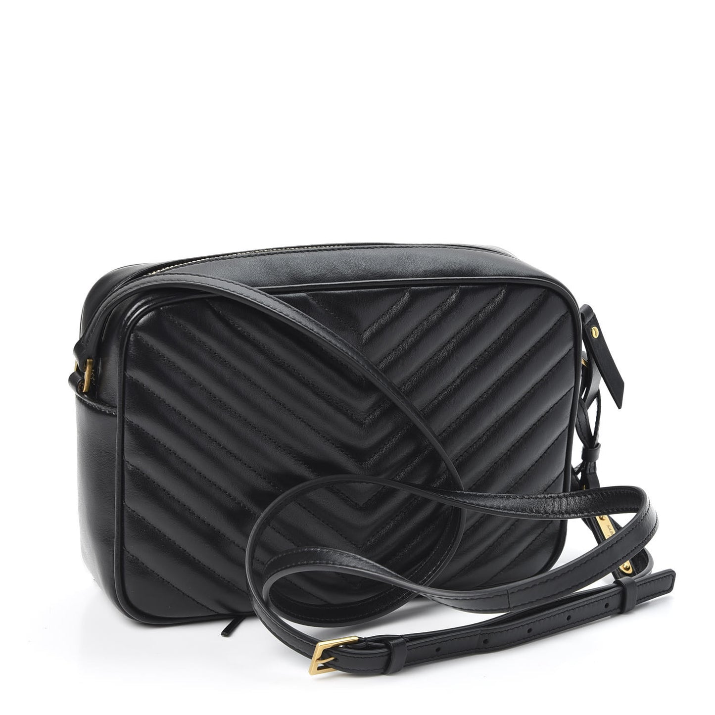 Calfskin Matelasse Monogram Lou Camera Bag Black