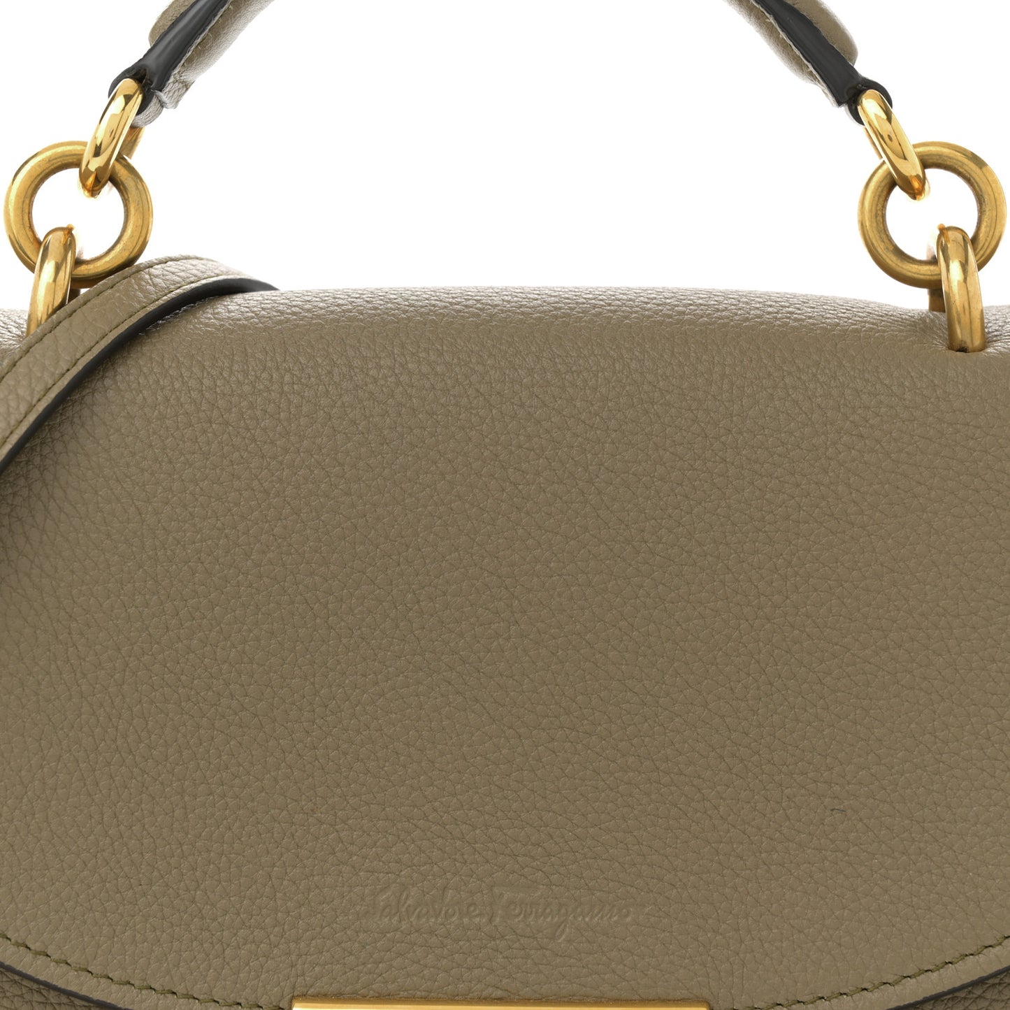 Calfskin Small Margot Top Handle Satchel Verde Olivo