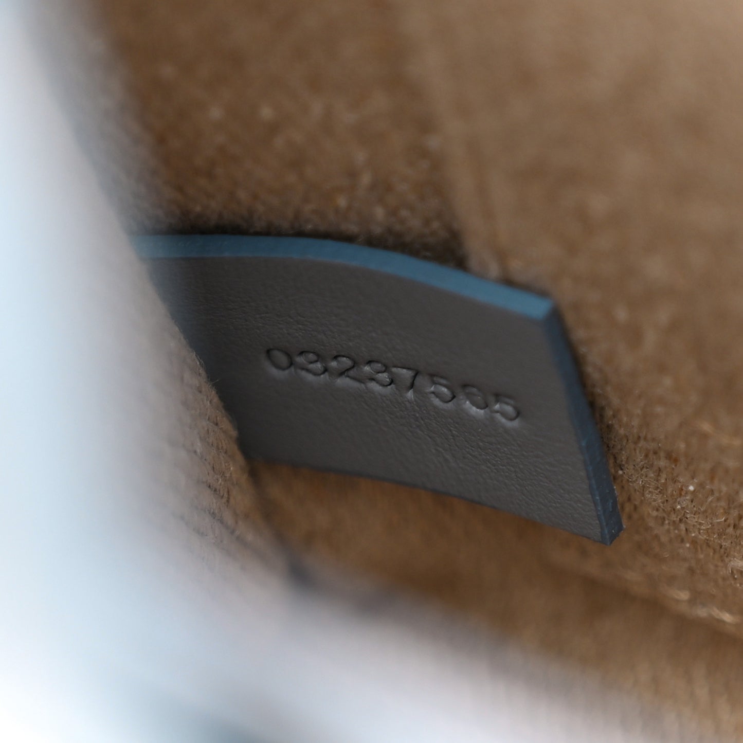 Calfskin Mini Woody Ribbon Tote Storm Blue