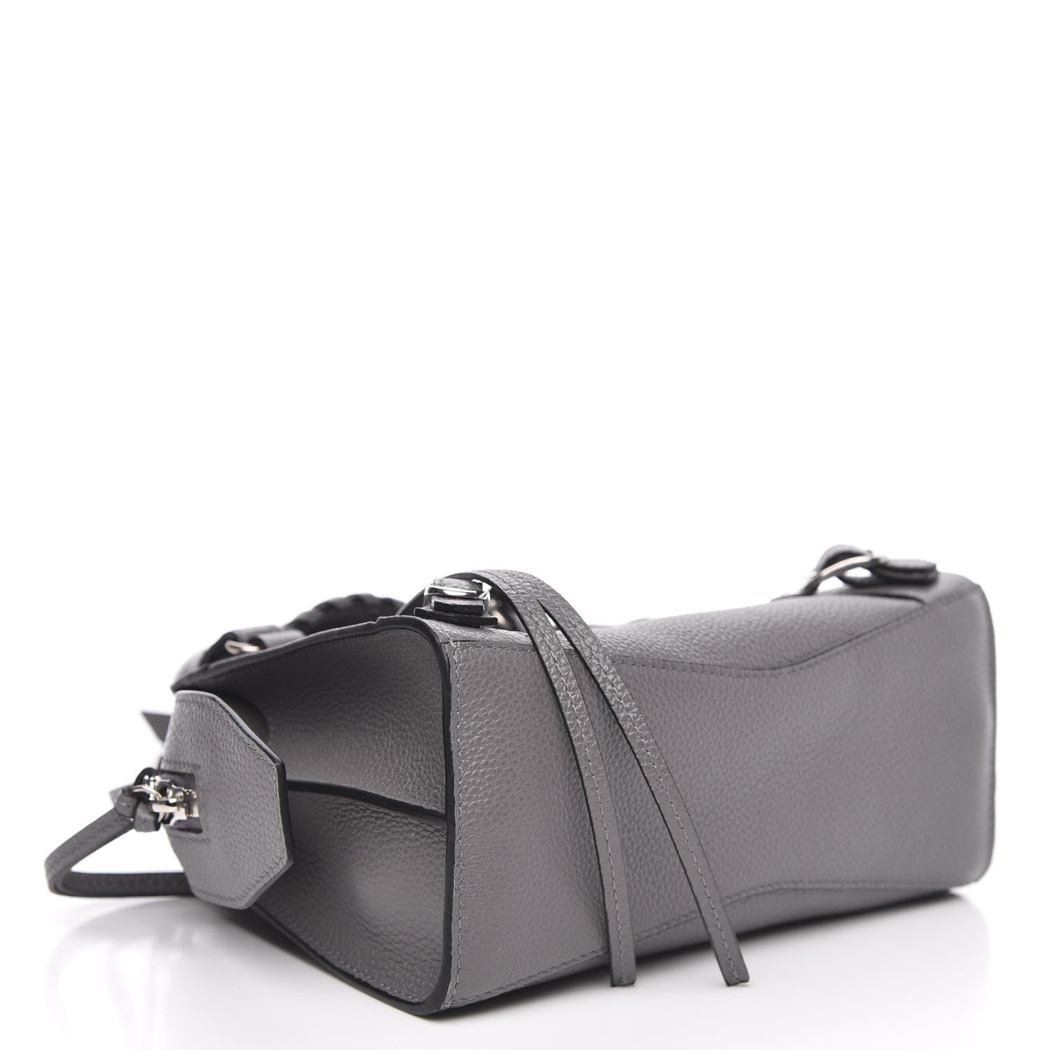 Balenciaga Grained Calfskin Neo Classic Silver Hardware Mini City Dark Grey 4 of 11