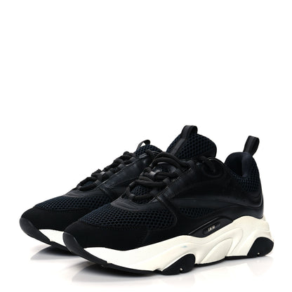 Christian Dior Technical Mesh Calfskin Mens B22 Sneakers 42 Black 3 of 11
