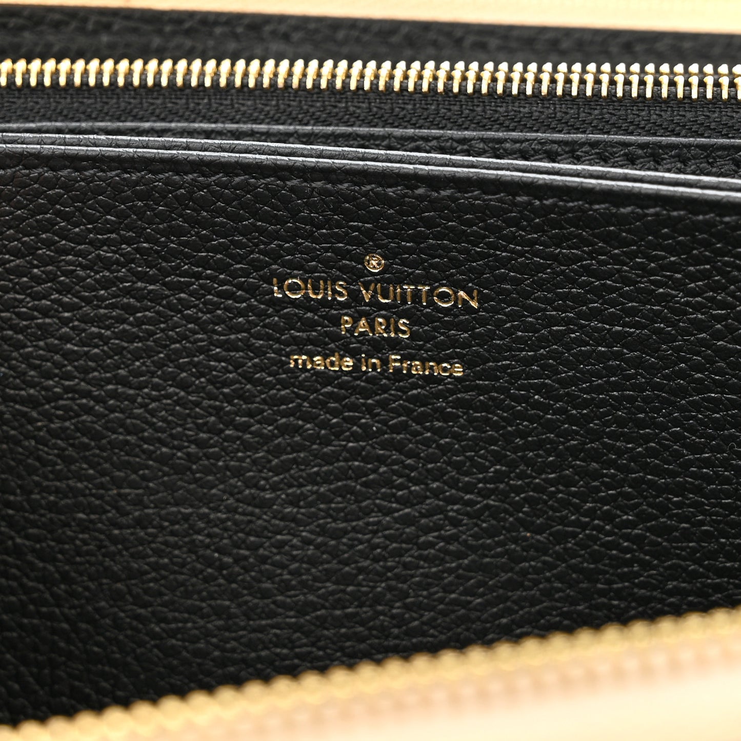 Empreinte Monogram Giant Broderies Zippy Wallet Cream Black