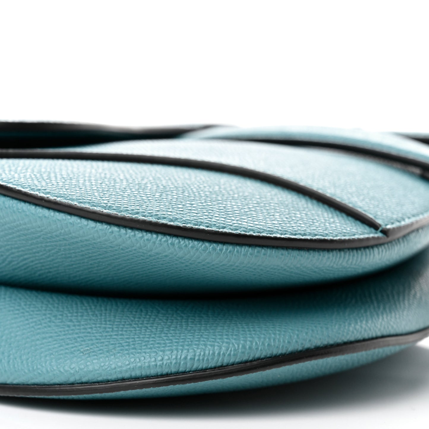 Grained Calfskin Saddle Bag Azure Blue