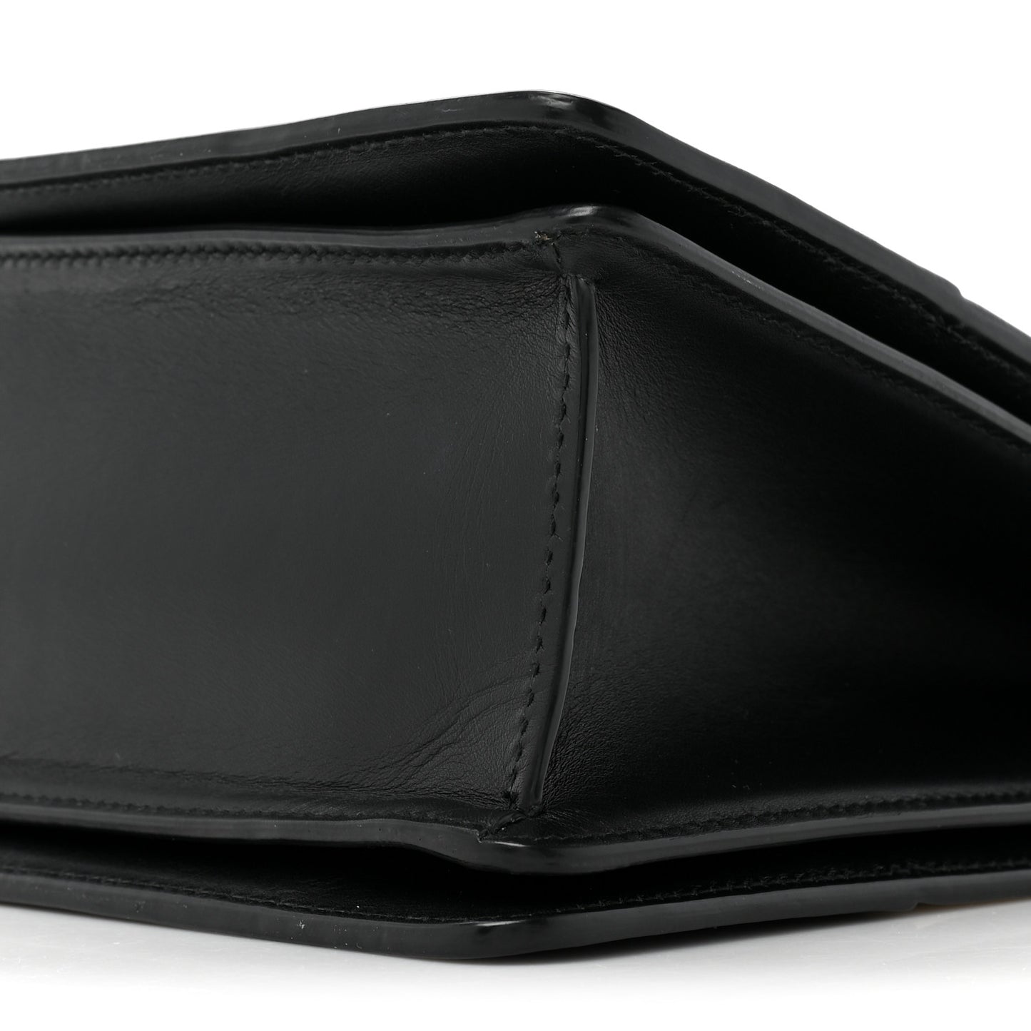 Calfskin Sylvie Web Small Queen Margaret Top Handle Bag Black White