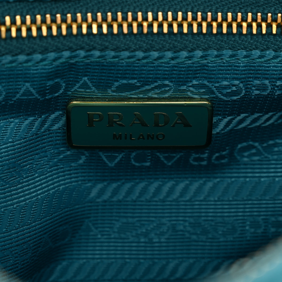 Tessuto Nylon Saffiano Crossbody Bag Turchese