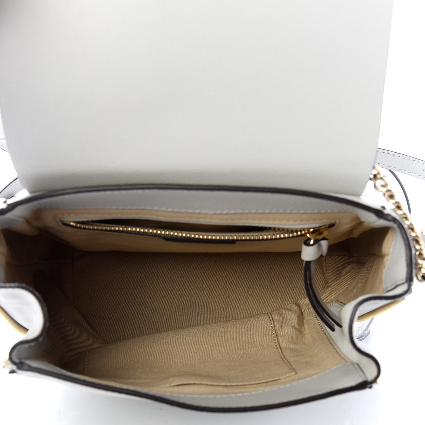 Suede Calfskin Small Faye Backpack Airy Grey