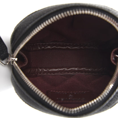 Chanel Metallic Caviar Quilted Zip Around Classic Coin Purse Black 5 of 8