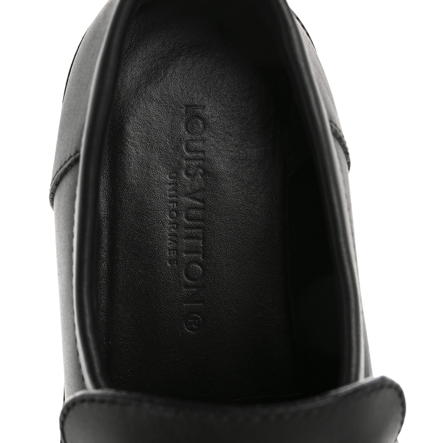 Calfskin Oversized Chain Academy Loafers 35 Black