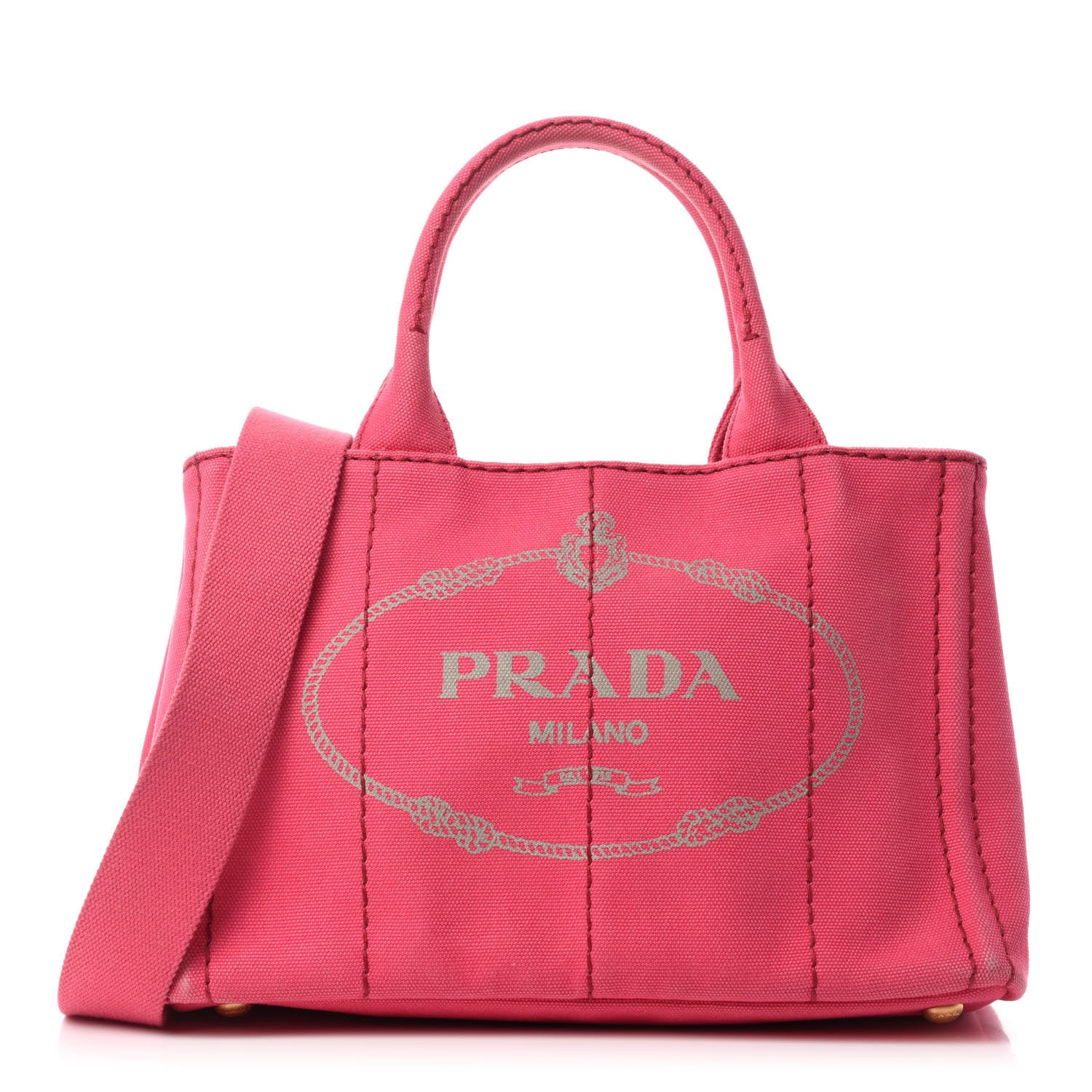 Prada Canapa Small Logo Tote Peonia 1 of 14