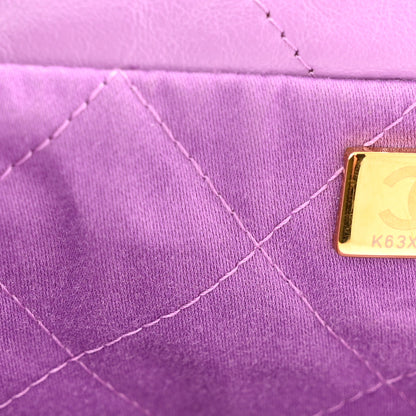 Chanel Shiny Calfskin Quilted Small Chanel 22 Purple 8 of 11