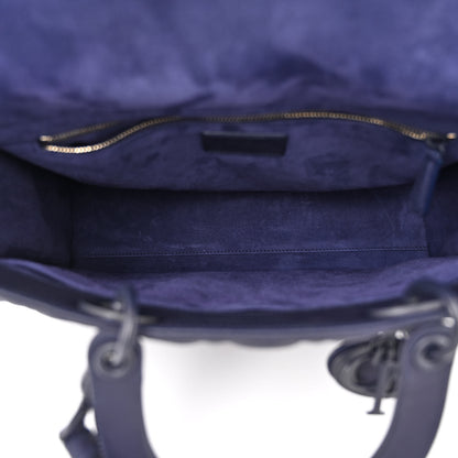 Christian Dior Ultra Matte Calfskin Cannage Large Lady Dior Purple 5 of 10