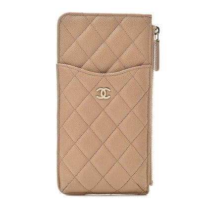 Chanel Caviar Quilted Classic iPhone Pouch Beige 1 of 8