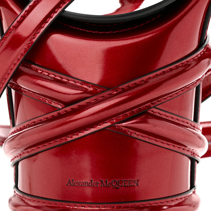 Alexander McQueen Metallic Calfskin The Curve Mini Shoulder Bag Red 9 of 11