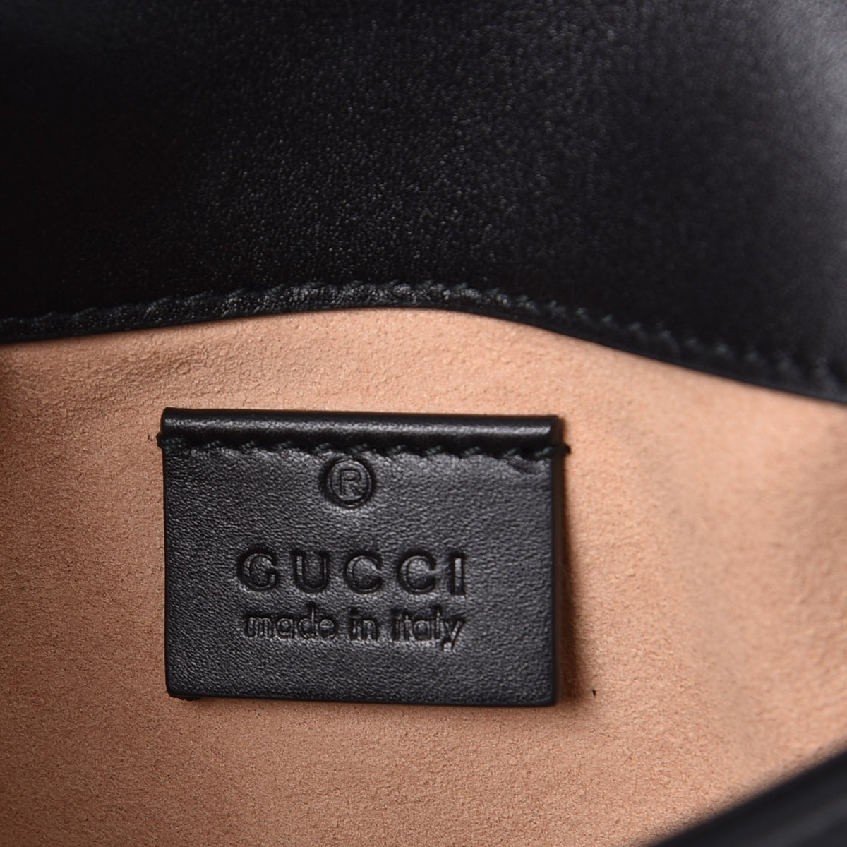 Gucci Calfskin Matelasse Super Mini GG Marmont Shoulder Bag Black 7 of 10