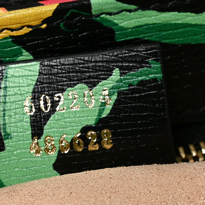 Gucci X KEN SCOTT New Shangai Calfskin Jenny Floral Print Horsebit 1955 Shoulder Bag Black Pink 7 of 10