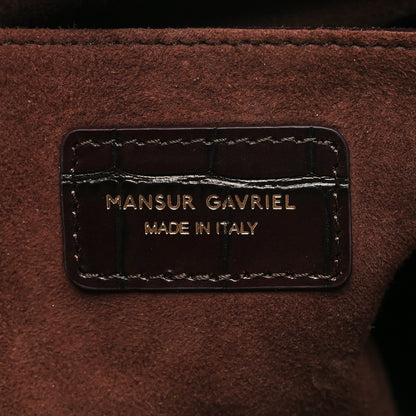 Mansur Gavriel Crocodile Embossed Calfskin Elegant Top Handle Bag Class 6 of 9